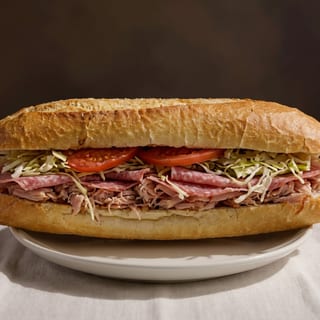Salami and Provolone Cheese Sandwich