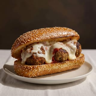 Meatball Parmigiana Sandwich